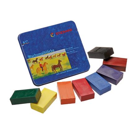 Stockmar Wax Block Crayons Tin Case - 8 Assorted