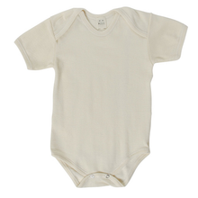Load image into Gallery viewer, Hocosa Baby/Toddler Onesie Short Sleeve, Wool/Silk, Natural
